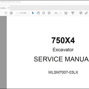 Linkbelt 750X4 Excavator Service Manual WLSM7007-03LX - PDF DOWNLOAD