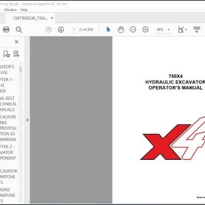 Linkbelt 750X4 Hydraulic Excavator Operator's Manual 750X4-OM-LXG-06 - PDF DOWNLOAD