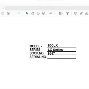 Linkbelt 800LX Excavator Operator's Manual 1047 - PDF DOWNLOAD