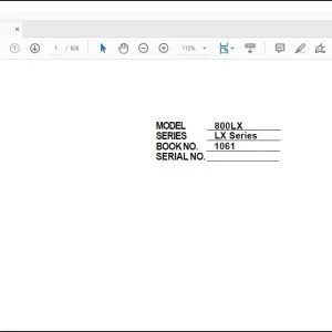 Linkbelt 800LX Excavator Service Manual 1061 - PDF DOWNLOAD