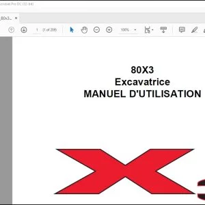 Linkbelt 80X3 Excavatrice MANUEL D'UTILISATION 80X3-OM-LXG-00-FR - PDF DOWNLOAD (French)