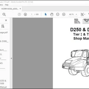 Linkbelt D250 & D300 Tier I & Tier II Articulated Truck Shop Manual 1107 - PDF DOWNLOAD