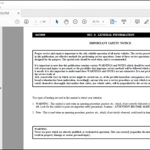 Linkbelt D30 Articuled Truck Shop Manual 1005 - PDF DOWNLOAD
