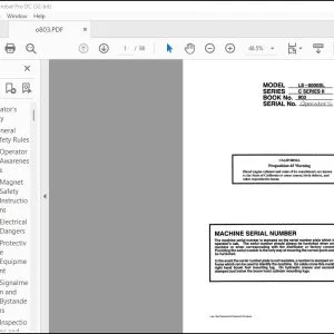 Linkbelt LS-6000SL C Series II Excavator Operator's Manual 803 - PDF DOWNLOAD