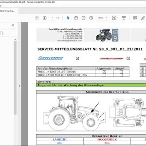 McCormick Tractor Air conditioning SERVICE-MITTEILUNGSBLATT - PDF DOWNLOAD