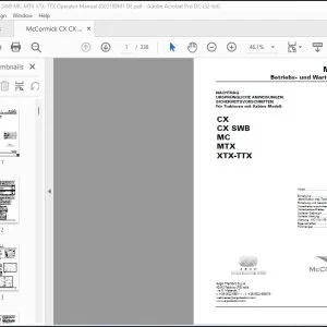 McCormick Tractor CX CX SWB MC MTX XTX-TTX Betriebs- und Wartungsanleitung - PDF DOWNLOAD
