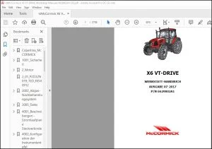 McCormick Tractor X6 VT-DRIVE WERKSTATT-HANDBUCH 6629802A1 - PDF DOWNLOAD