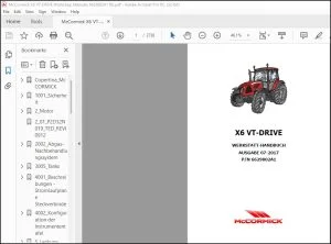 McCormick Tractor X6 VT-DRIVE WERKSTATT-HANDBUCH 6629802A1 - PDF DOWNLOAD