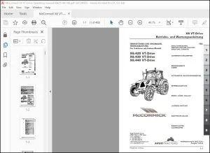 McCormick Tractor X6.420 VT-Drive X6.430 VT-Drive X6.440 VT-Drive Betriebs- und Wartungsanleitung - PDF DOWNLOAD