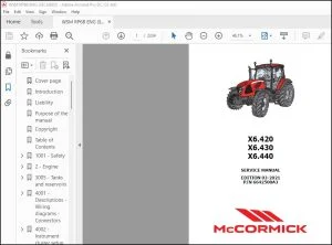 McCormick Tractor X6.420 X6.430 X6.440 Service Manual 6642500A3 - PDF DOWNLOAD