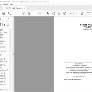 McCormick Tractor XTX185 XTX200 & XTX215 Tractors Operators Manual 9-6001 - PDF DOWNLOAD