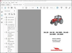 McCormick Tractors X4.20 X4.30 X4.30M X4.40 X4.40M X4.50M Service Manual 6638468A1 - PDF DOWNLOAD