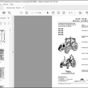 McCormick Tractors X4.20 X4.30 X4.35 X4.40 Betriebs- und Wartungsanleitung - PDF DOWNLOAD