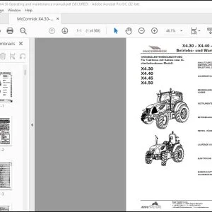 McCormick Tractors X4.30 X4.40 X4.45 X4.50 Betriebs- und Wartungsanleitung - PDF DOWNLOAD