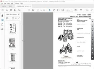 McCormick Tractors X4.50 Tier 4 interim X4.60 Tier 4 interim X4.70 Tier 4 interim Betriebs- und Wartungsanleitung - PDF DOWNLOAD