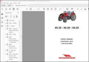 McCormick X5.35 - X5.45 - X5.55 Service Manual 6635548A1 - PDF DOWNLOAD