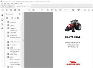 McCormick X8.6 VT-Drive WERKSTATT-HANDBUCH 6637121A1 - PDF DOWNLOAD