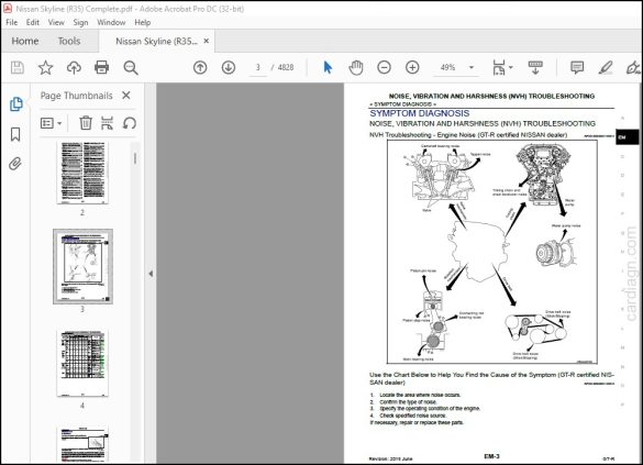 Nissan Skyline R35 Complete Service Manual - PDF DOWNLOAD ...