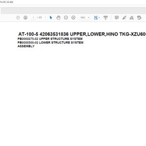 Tadano Crane AT-100-5 42063531836 UPPER,LOWER,HINO TKG-XZU600X-TYMMC6 Spare Parts Catalog Manual - PDF DOWNLOAD