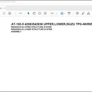 Tadano AT-100-5 42063542746 Crane Parts Manual PDF Download