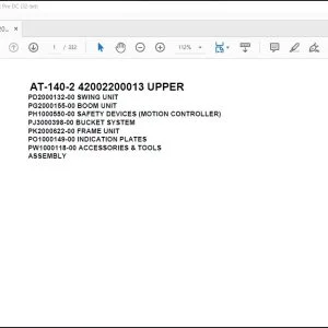 Tadano Crane AT-140-2 42002200013 UPPER Parts Catalog Manual - PDF DOWNLOAD