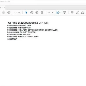 Tadano Crane AT-140-2 42002200014 UPPER Parts Catalog Manual - PDF DOWNLOAD