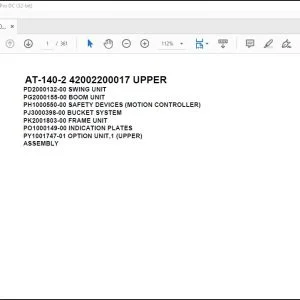 Tadano Crane AT-140-2 42002200017 UPPER Parts Catalog Manual - PDF DOWNLOAD