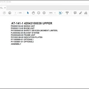 Tadano Crane AT-141-1 42043100039 UPPER Spare Parts Manual - PDF DOWNLOAD