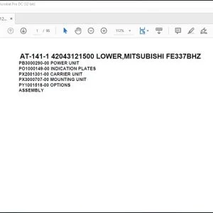 Tadano Crane AT-141-1 42043121500 LOWER,MITSUBISHI FE337BHZ Spare Parts Catalog Manual - PDF DOWNLOAD