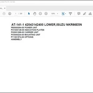 Tadano Crane AT-141-1 42043142400 LOWER,ISUZU NKR66E5N Spare Parts Catalog Manual - PDF DOWNLOAD