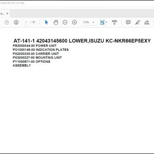 Tadano Crane AT-141-1 42043145600 LOWER,ISUZU KC-NKR66EP5EXY Spare Parts Catalog Manual - PDF DOWNLOAD