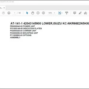 Tadano Crane AT-141-1 42043145900 LOWER,ISUZU KC-NKR66E2N5HXH Spare Parts Catalog Manual - PDF DOWNLOAD