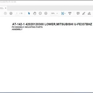 Tadano Crane AT-142-1 42020120300 LOWER,MITSUBISHI U-FE337BHZ Spare Parts Catalog Manual - PDF DOWNLOAD