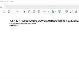 Tadano Crane AT-142-1 42020120500 LOWER,MITSUBISHI U-FE337BHZ Spare Parts Catalog Manual - PDF DOWNLOAD