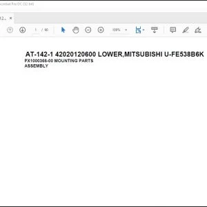 Tadano Crane AT-142-1 42020120600 LOWER,MITSUBISHI U-FE538B6K Spare Parts Catalog Manual - PDF DOWNLOAD