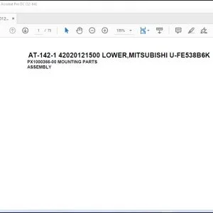 Tadano Crane AT-142-1 42020121500 LOWER,MITSUBISHI U-FE538B6K Spare Parts Catalog Manual -  PDF DOWNLOAD