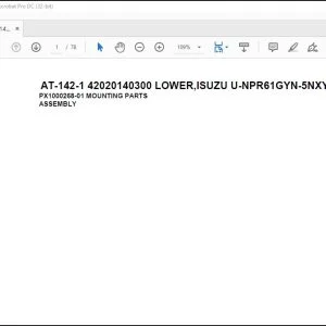 Tadano Crane AT-142-1 42020140300 LOWER ISUZU U-NPR61GYN-5NXY Spare Parts Catalog Manual - PDF DDOWNLOAD