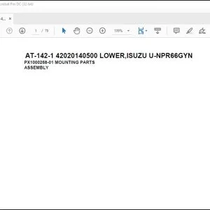 Tadano Crane AT-142-1 42020140500 LOWER,ISUZU U-NPR66GYN Spare Parts Catalog Manual - PDF DOWNLOAD
