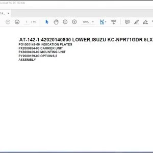 Tadano Crane AT-142-1 42020140800 LOWER,ISUZU KC-NPR71GDR 5LXPYT Spare Parts Catalog Manual - PDF DOWNLOAD