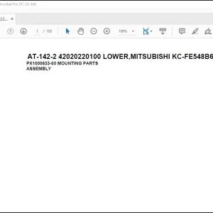 Tadano Crane AT-142-2 42020220100 LOWER,MITSUBISHI KC-FE548B6K Spare Parts Manual - PDF DOWNLOAD