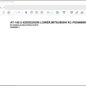 Tadano Crane AT-142-2 42020220200 LOWER MITSUBISHI KC-FE548B6K Spare Parts Manual - PDF DOWNLOAD