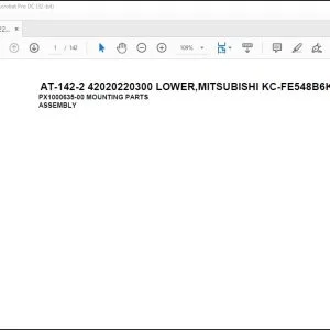 Tadano Crane AT-142-2 42020220300 LOWER,MITSUBISHI KC-FE548B6K Spare Parts Manual - PDF DOWNLOAD