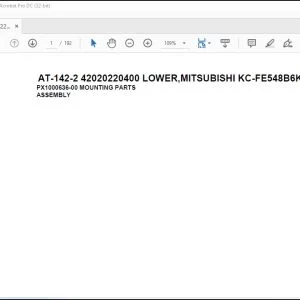 Tadano Crane AT-142-2 42020220400 LOWER,MITSUBISHI KC-FE548B6K Spare Parts Manual - PDF DOWNLOAD