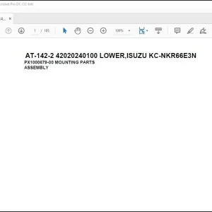 Tadano Crane AT-142-2 42020240100 LOWER,ISUZU KC-NKR66E3N Spare Parts Manual - PDF DOWNLOAD