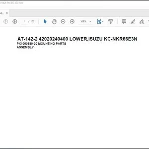 Tadano Crane AT-142-2 42020240400 LOWER,ISUZU KC-NKR66E3N Spare Parts Manual - PDF DOWNLOAD
