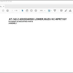 Tadano Crane AT-142-2 42020240500 LOWER,ISUZU KC-NPR71GY Spare Parts Manual -  PDF DOWNLOAD