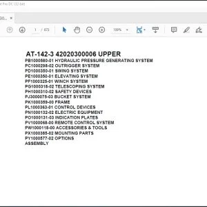 Tadano Crane AT-142-3 42020300006 UPPER Parts Catalog Manual - PDF DOWNLOAD
