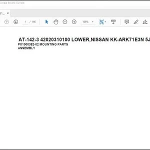 Tadano Crane AT-142-3 42020310100 LOWER NISSAN KK-ARK71E3N 5JXHY Parts Catalog Manual - PDF DOWNLOAD
