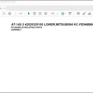 Tadano Crane AT-142-3 42020320100 LOWER MITSUBISHI KC-FE548B6K Parts Catalog Manual - PDF DOWNLOAD