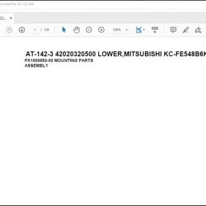 Tadano Crane AT-142-3 42020320500 LOWER,MITSUBISHI KC-FE548B6K Parts Catalog Manual - PDF DOWNLOAD